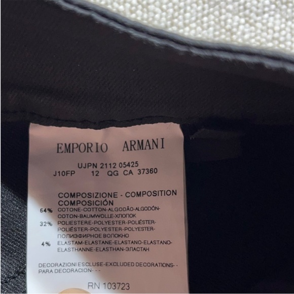 ★ Emporio Armani New Mischa Waxed Coated Skinny Pants - Picture 11 of 12
